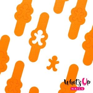 Gingerbread Man Stencils For Nails Christmas Nail Stickers Nail Art