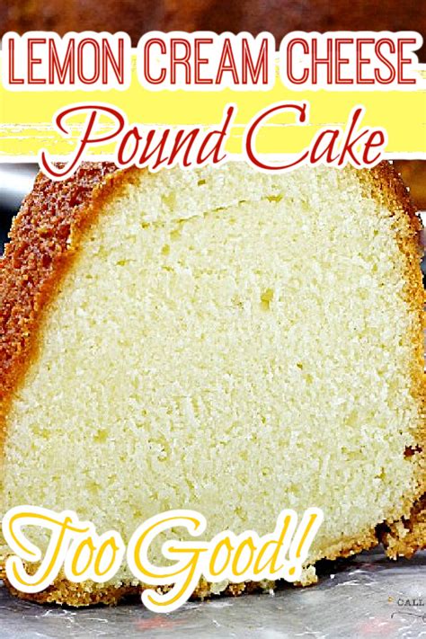 Lemon Cream Cheese Pound Cake Recipe