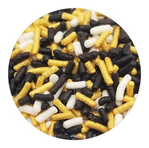 Ncs Black White And Gold Edible Jimmies Sprinkles 8