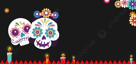 Fondo Dia De Muertos Dia De Muertos Negro Fondo Antecedentes Dia De