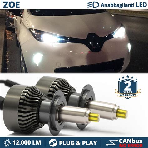 Kit Led H Pour Renault Zoe Feux De Croisement Ampoules Led Canbus