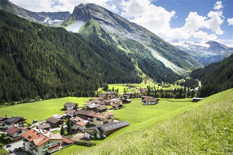 Small Austrian Village Between Alps In A Valley Stock Photo Image Of