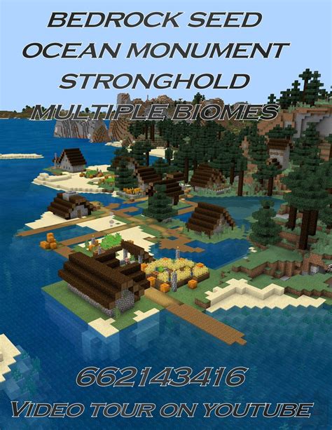 Minecraft Bedrock Seed With Exposed Diamonds Stronghold Ocean