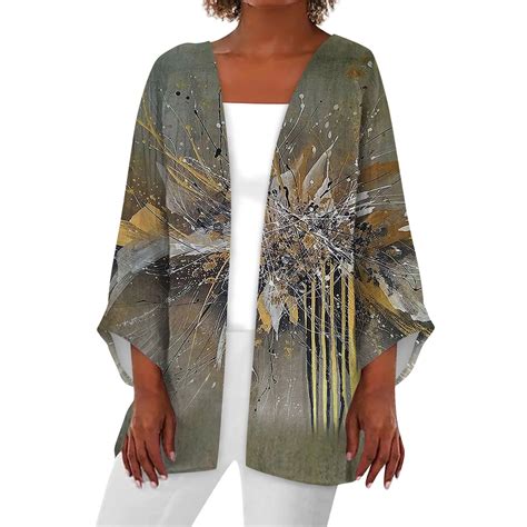 Zkirbjv Plus Size Kimono And Dusters 34 Sleeve Cardigan Sweaters For