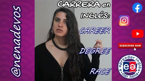 Las 3 Maneras De Decir Carrera En InglÉs Youtube