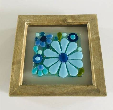 Fused Glass Art Fused Glass Flowers Beautiful Framed Art Cornish