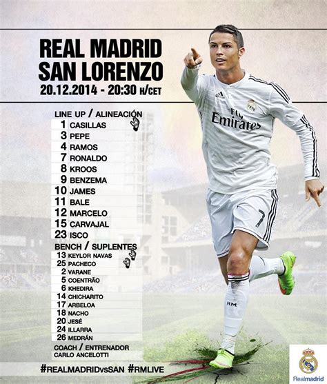 Real Madrid Cf 🇬🇧🇺🇸 On Twitter Our Starting Xi Against San Lorenzo