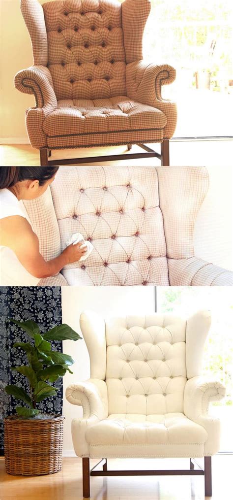 How to Paint Upholstery: Old Fabric Chair Gets Beautiful New Life - A Piece Of Rainbow