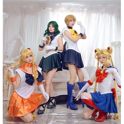 Anime Sailor Moon Cosplay Costumes Anime Figure Dress Vestido Halloween Costumes For Women Suit