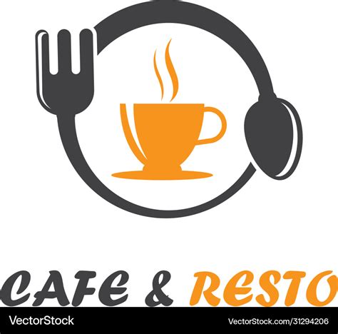 Cafe Resto Logo Icon Royalty Free Vector Image