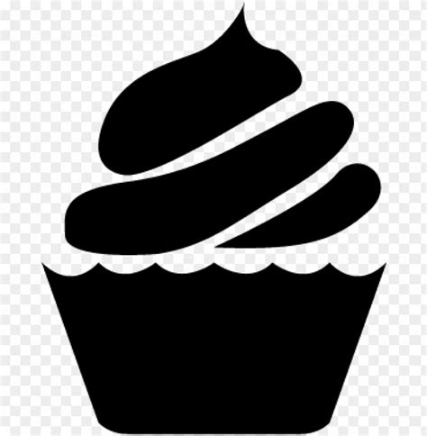 Cupcake Vector Black And White at Vectorified.com | Collection of ...