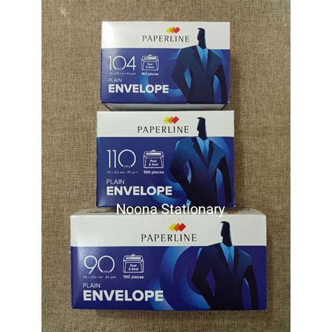 Jual Amplop Putih Polos And Airmail Paperline 104 110 90 Shopee