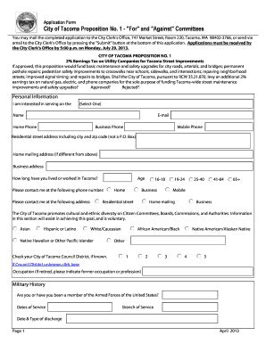 Fillable Online Cms Cityoftacoma Application Form City Of Tacoma