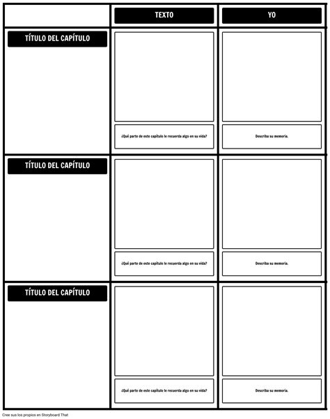 Plantilla De Texto A Autogrid Storyboard By Es Examples