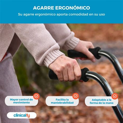 Andador Para Ancianos Plegable Asiento Ruedas Azul M Rida