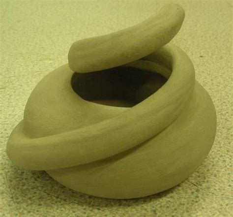 Combined Method Pinch And Coil Pot Pottery Ceramics Polymer Clay