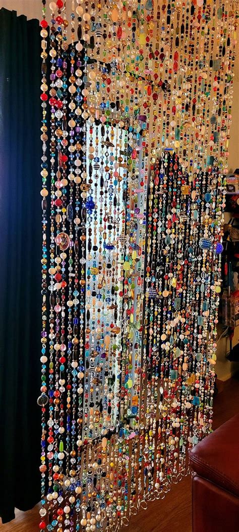 72 Inch Bead Curtain Strands Sun Catcher Bohemian Eclectic Decor Real