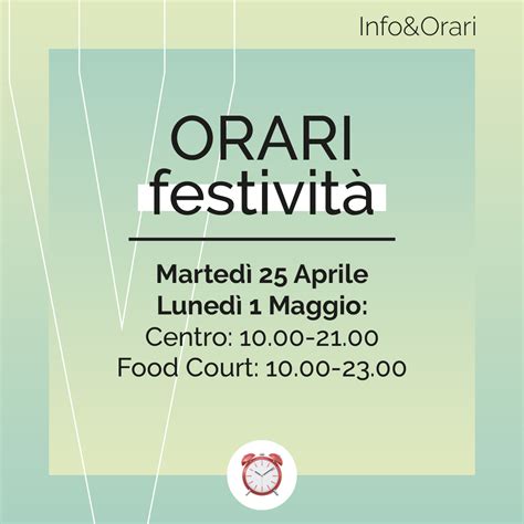 Orari Festivit Aprile E Maggio Valmontone Outlet