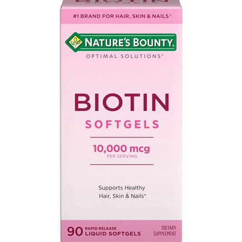 Nature S Bounty Biotin 10 000 Mcg Softgels Healthy Hair Skin Nails