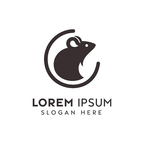 Premium Vector Minimalistic Mouse Logo Design With Elegant Circular