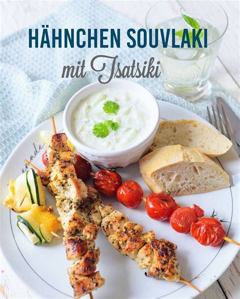 H Hnchen Souvlaki Mit Tsatsiki Original Griechisches Rezept