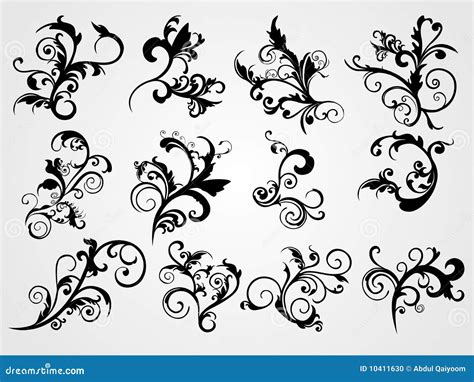 Vector Set Of Tattoos Stock Vector Illustration Of Decoration 10411630