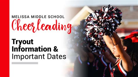 Middle School Cheerleadingmascot Tryout Information And Important Dates