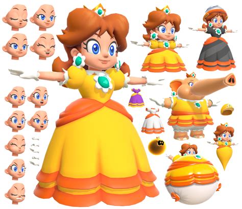 File Smbw Daisy Model Png Super Mario Wiki The Mario Encyclopedia