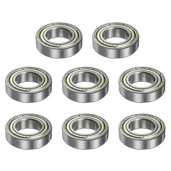 Sourcing Map 8pcs 6800ZZ Deep Groove Ball Bearings 10mm Bore 19mm OD