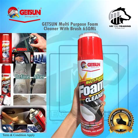 Ready Stock GETSUN Multi Purpose Foam Cleaner With Brush 650ML