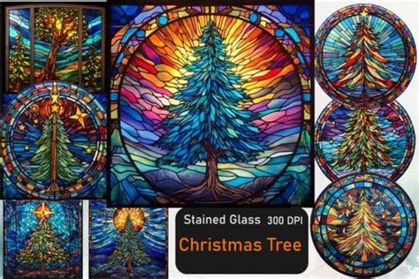 Christmas Tree Stained Glass Graphic By Md Shahjahan · Creative Fabrica