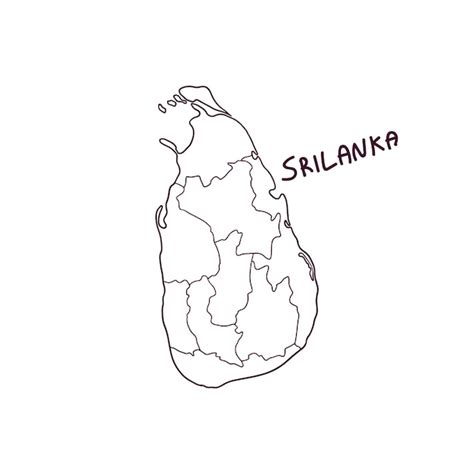 Premium Vector Hand Drawn Doodle Map Of Srilanka Vector Illustration