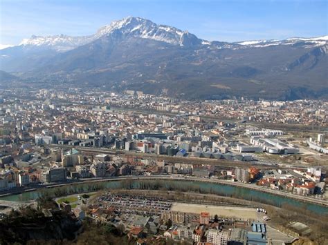 Premium Photo Grenoble View Of The City From Above From A Great