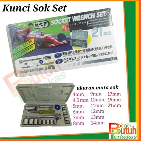 Jual Kunci Sok Set Pcs Socket Wrench Pcs Kunci Sock Set Di Lapak