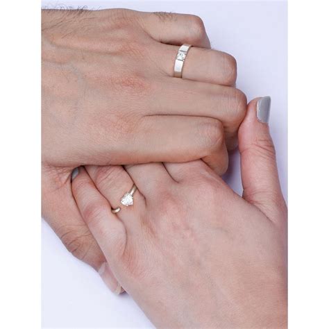 Giva Sterling Silver Forever Love Couple Rings For Men And Women