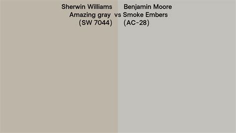 Sherwin Williams Amazing Gray Sw 7044 Vs Benjamin Moore Smoke Embers