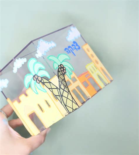 Tzedakah Box Craft - Wood or Acrylic (free template) - Jewish Moms ...