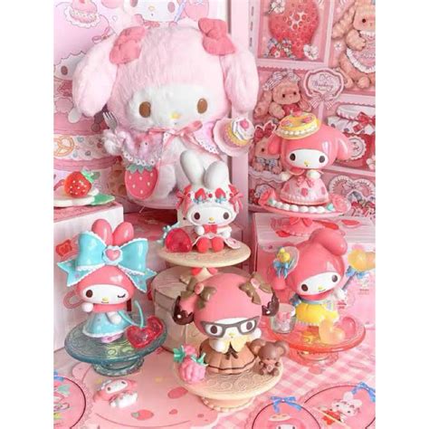 Miniso Sanrio My Melody Afternoon Tea Cake Stand Blind Box Figures