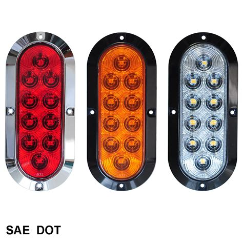 6 Oval Led Light Surface Mountstoptailturn Surface Mount 6 Inch Oval Led Tail Light For