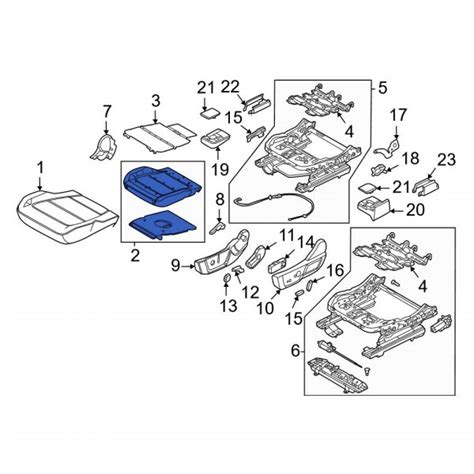 Ford OE M2DZ78632A23A Front Left Seat Cushion Foam