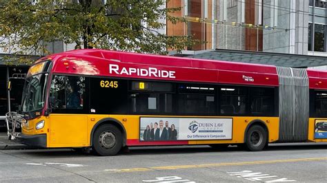 A Ride On King County Metro RapidRide 2019 New Flyer XDE60 6245 YouTube