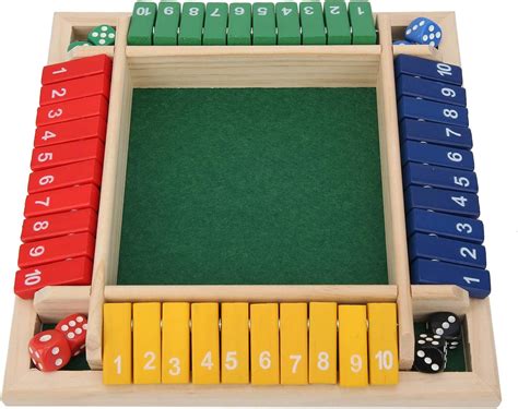 Shut The Box Jeu De D S Avec D S De Table En Bois Traditionnel Jeu De