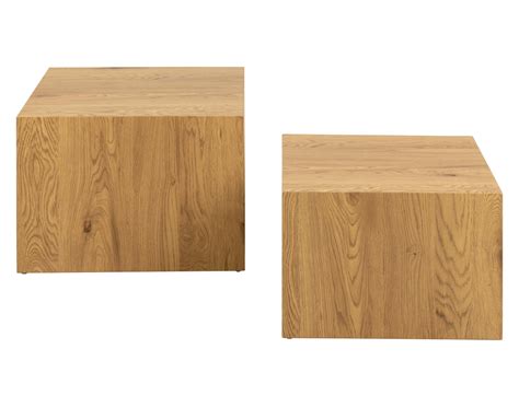 Lot De Deux Tables Basses Effet Bois Et Cm Pueblo