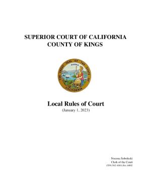 Fillable Online KINGS COUNTY SUPERIOR COURT LOCAL RULES Fax Email Print