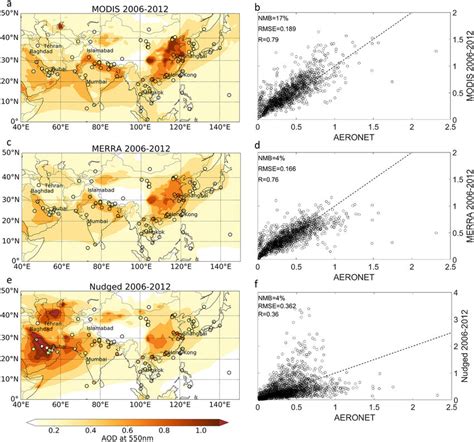 Left Temporal Mean Of The Years To Of Aerosol Optical Depth