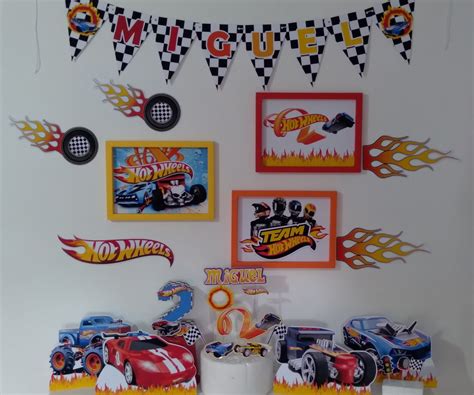 Kit Festa em Casa Decoração Só Um Bolinho Hot Wheels Elo7