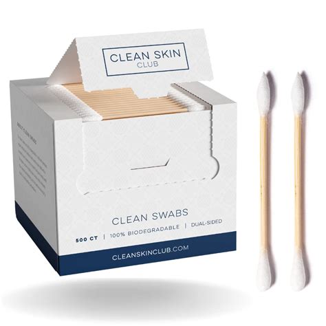 Clean Skin Club Clean Swabs 500ct One Pointed Tip Biodegradable