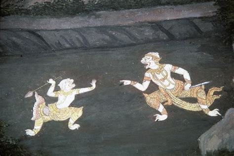 Image: Hanuman meets his son in battle | Historical artwork, Hanuman ...