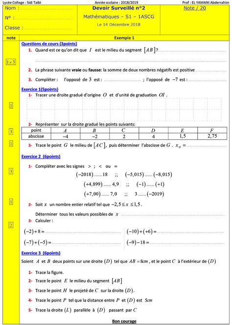 Devoir surveillé n 730 5 Free