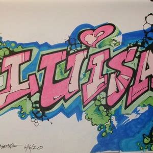 Graffiti Font Art Style Custom Drawn Name Sign Color Drawing Ink ...